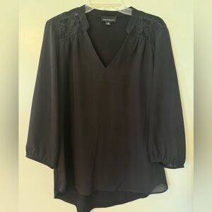Black lace shoulder blouse from Stitch Fix - worn once